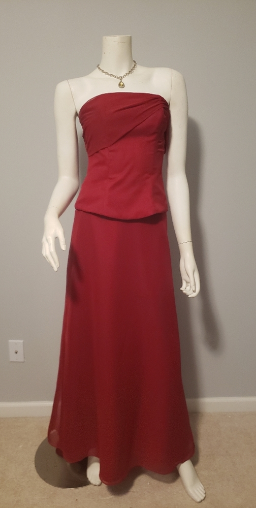 Mori Lee Red strapless 2 piece Sz 4